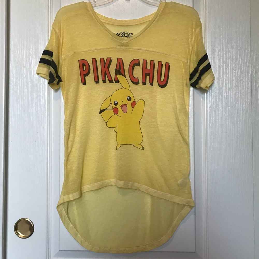 Pokémon Pikachu Yellow High Low Burnout T-Shirt
